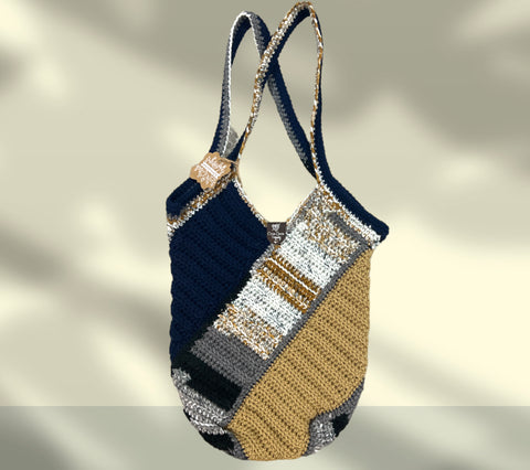 Navy Trails Tote Bag